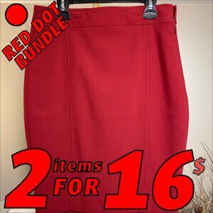 RW&CO Red Pencil Skirt Size 4